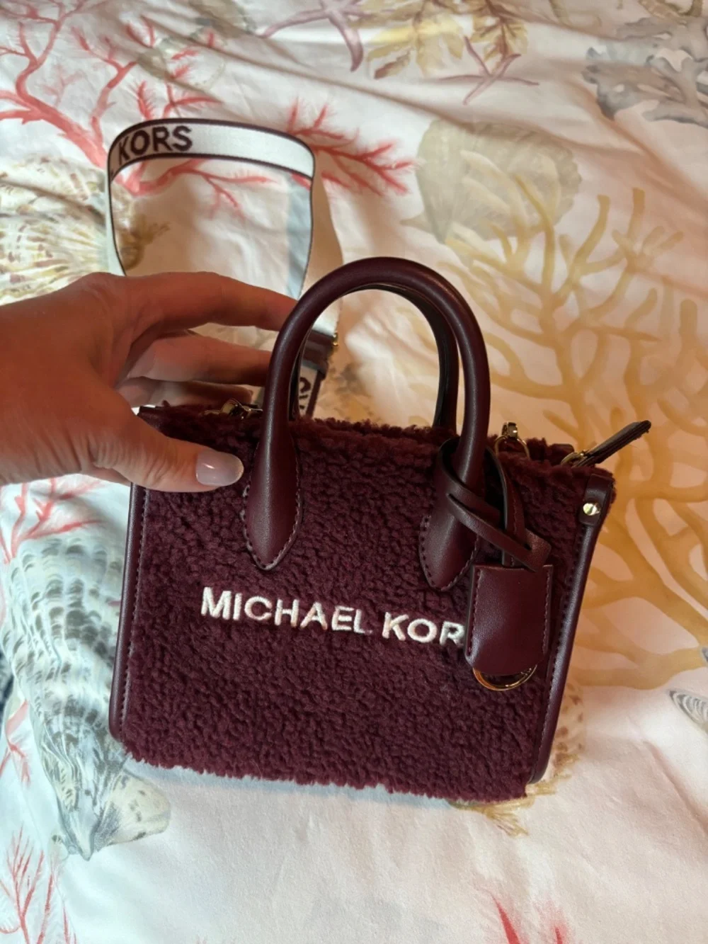 Michael Kors Small Sherpa Crossbody- like new!